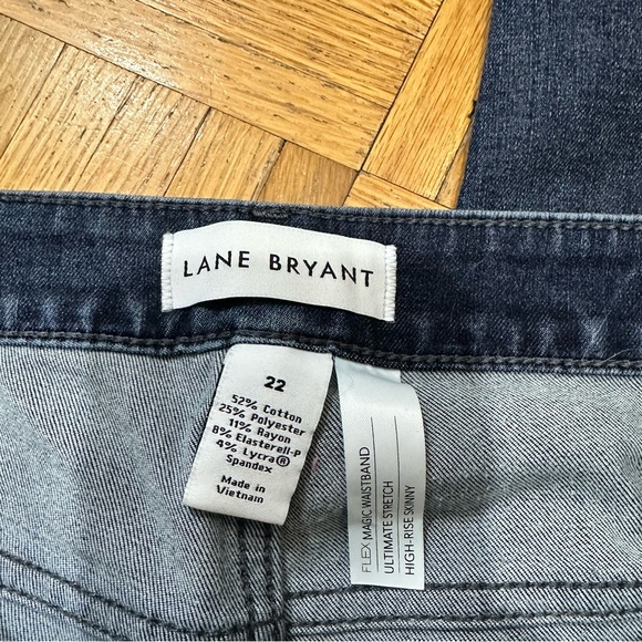 Lane Bryant High Rise Skinny Dark Wash Jeans Size 22 - Picture 4 of 5